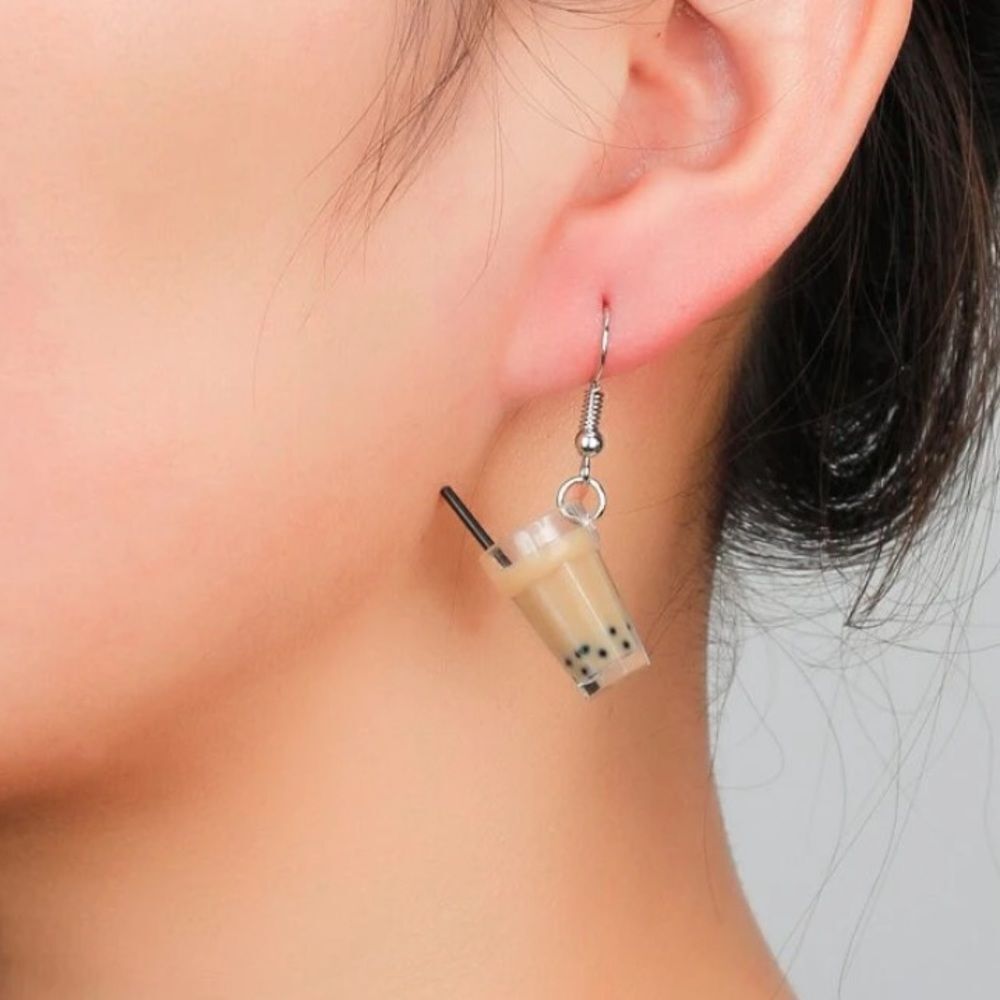 3for$20 Boba Milk Tea Drop Earrings drink